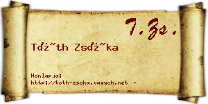 Tóth Zsóka névjegykártya